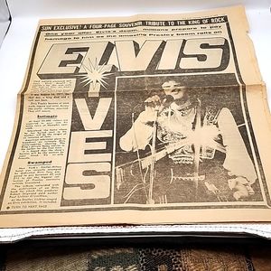 Vintage The Sun Elvis Presley Tribute Insert 1978 Made in England